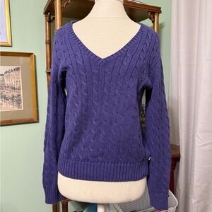 Tommy Hilfiger Women's Deep Blue V-Neck Sweater